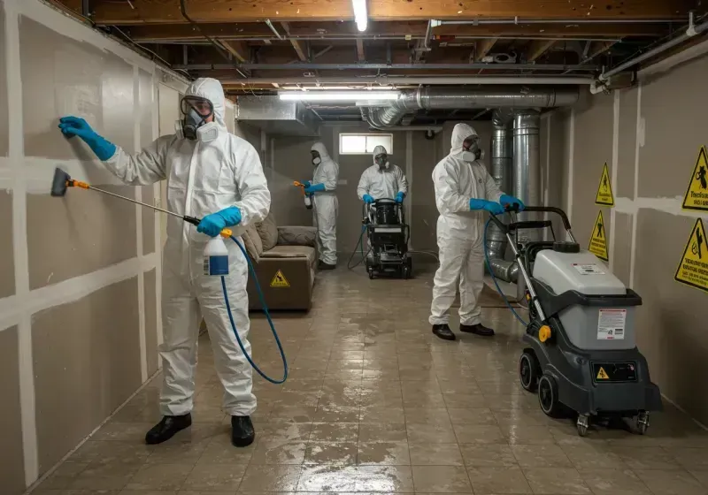 Basement Moisture Removal and Structural Drying process in Oconto, WI